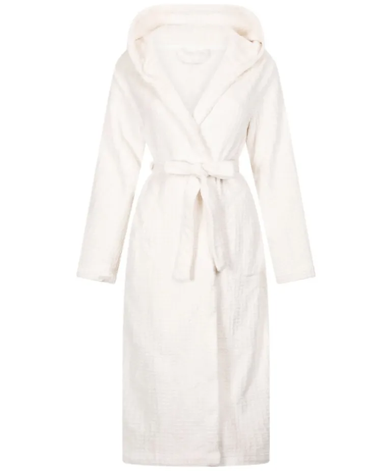 Waffle Bathrobe - White