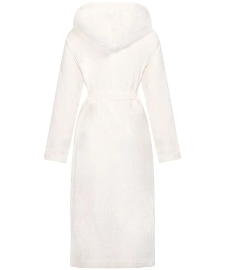 Waffle Bathrobe - White