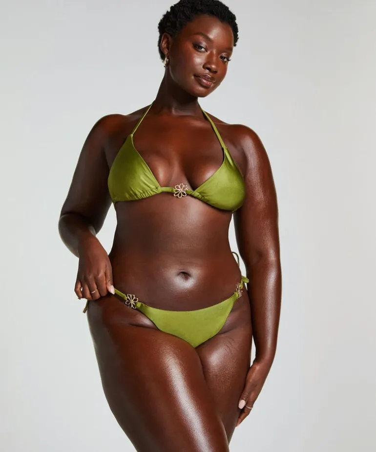 Yucatan High-Leg Bikini Bottoms - Green