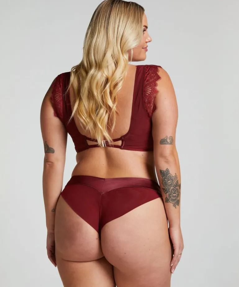 Zoe Non-Padded Underwired Longline Bra - Red