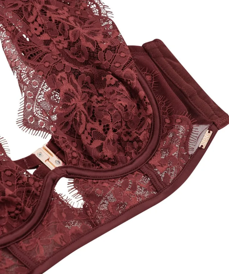 Zoe Non-Padded Underwired Longline Bra - Red
